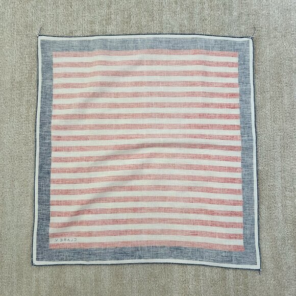 Clare V Stripe Bandana Headscarf - Picture 3 of 7